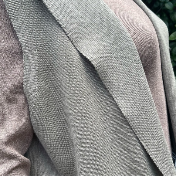 Evolution by Cyrus Light Green Long Loose Hood Open Cardigan - Picture 12 of 13